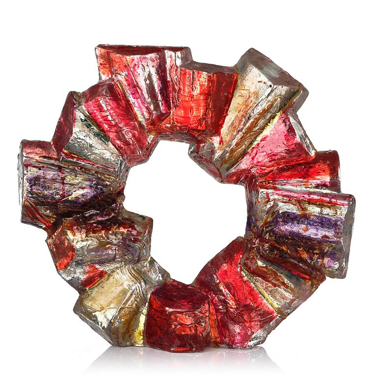 Edvin Öhrström, "Korona", a cast glass sculpture, Lindshammar Glassworks.