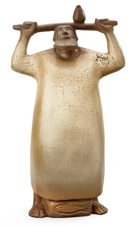 ÅKE HOLM, skulptur, "Noa med duvan", Höganäs 1960-tal.