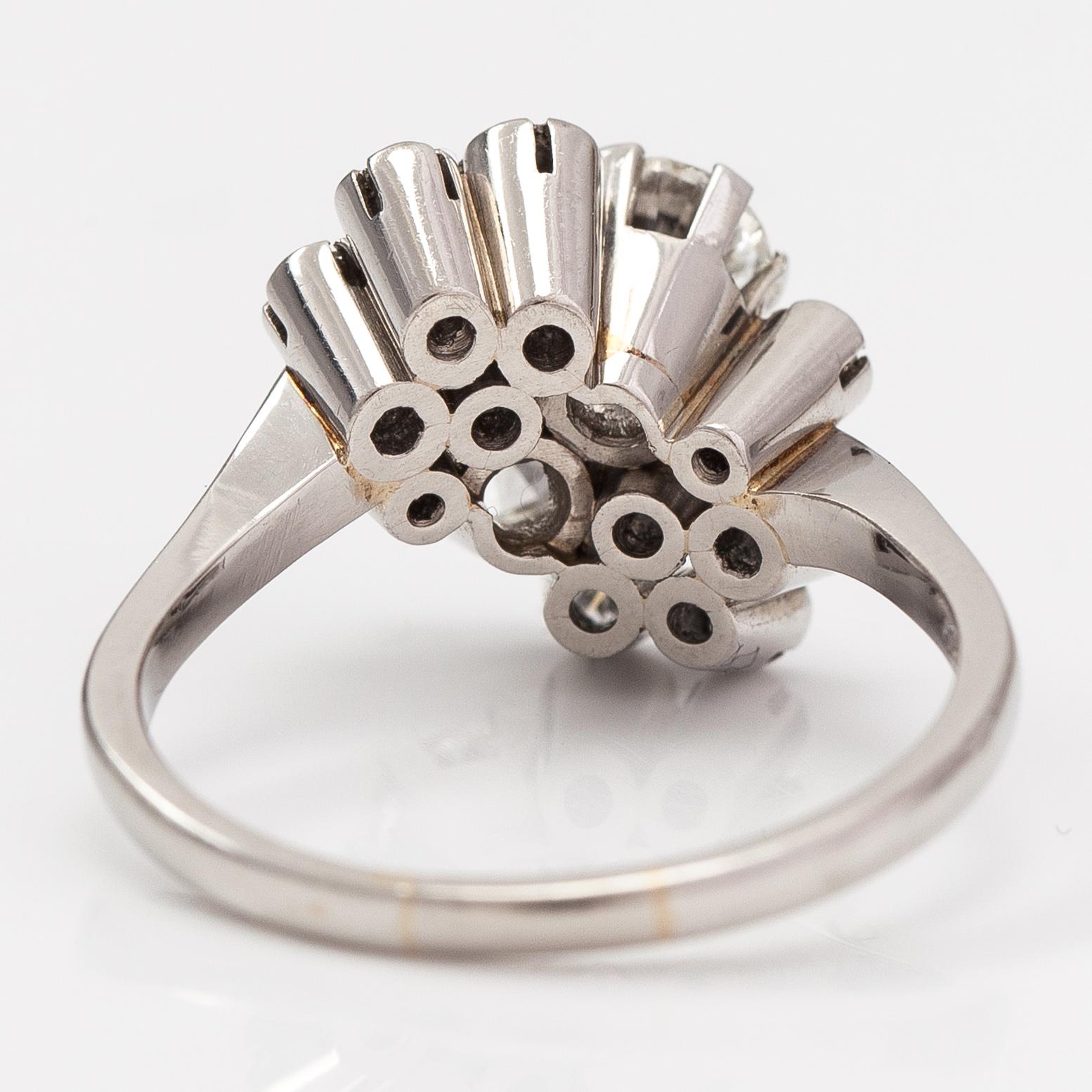 A TIllander, A platinum ring woth diamonds ca. 1.58 ct in total. Helsinki ,id 20th-century.
