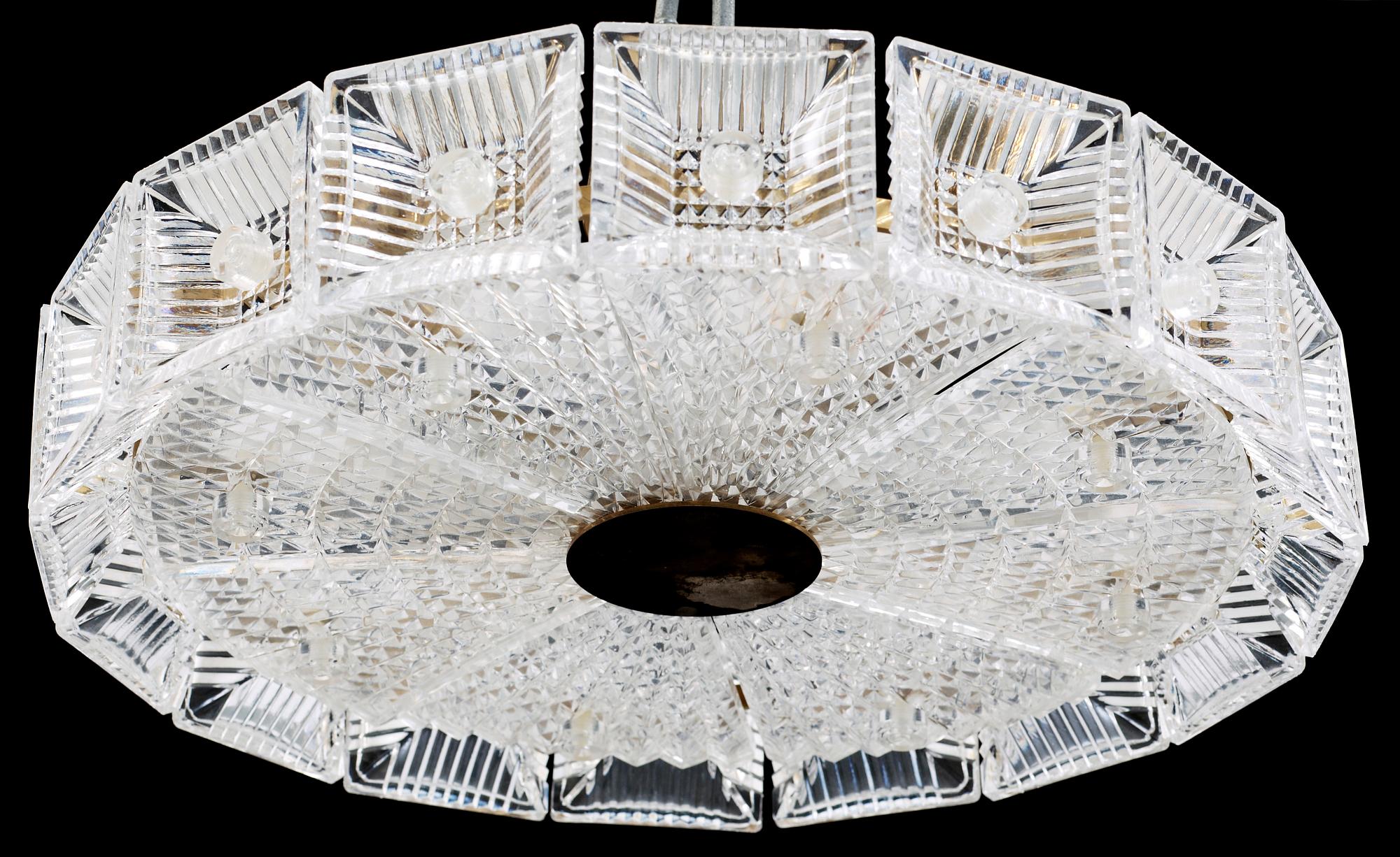 TAKLAMPA, glas, Orrefors, design Carl Fagerlund.
