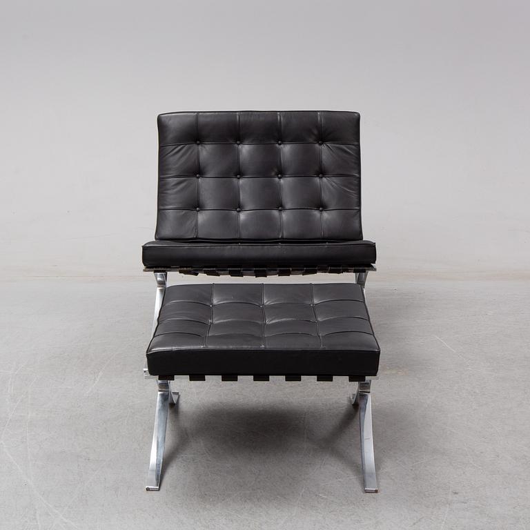 Ludwig Mies van der Rohe, a 'Barcelona' lounge chair and ottoman, Knoll.