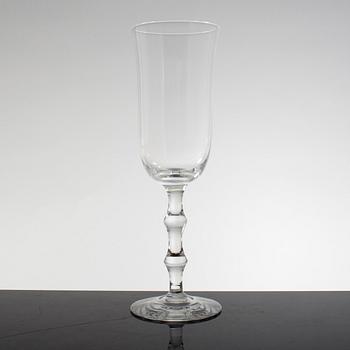 SIMON GATE, champagneglas, 12 st , "Salut", Orrefors Sandvik, 1900-tal.