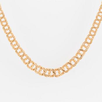 COLLIER, 18K guld, doserad bismarcklänk.