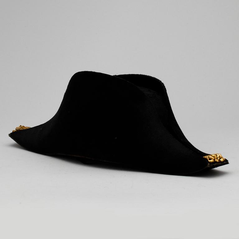 BICORNE MED FODRAL, Statens järnvägar, sent 1800-tal.