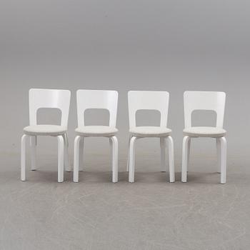 a dining table '81B' and four '66' chairs by Alvar Aalto, Artek.