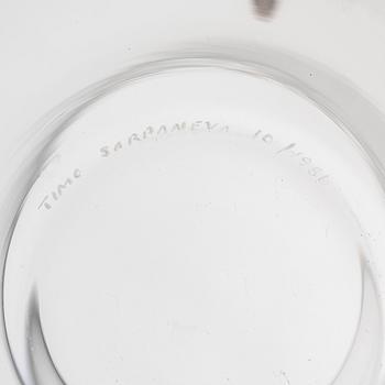 Timo Sarpaneva, maljakko, "Blues", signeerattu 10/1986, Iittala. Suomi.