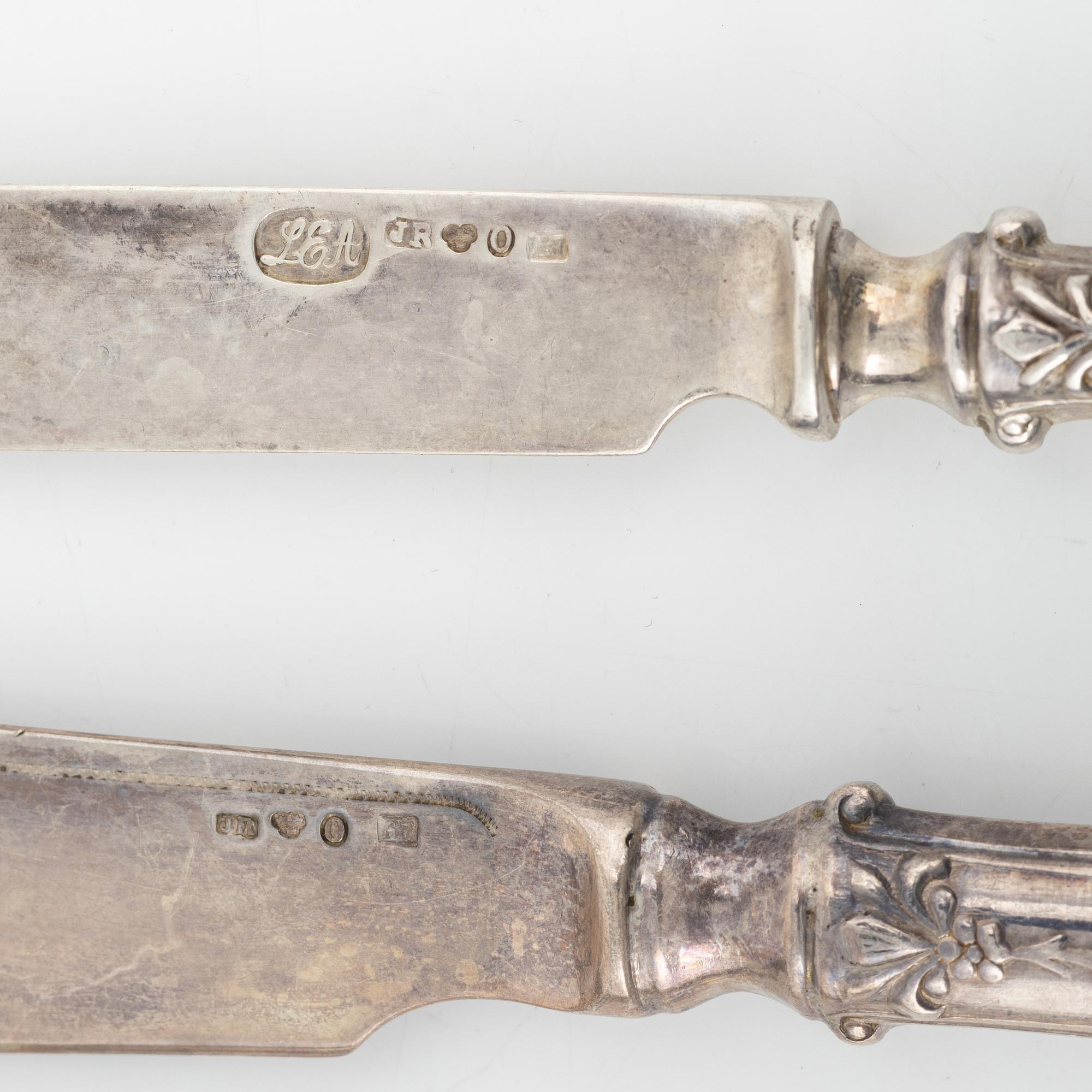 A 89-piece silver flat wear set, mostly J.Rönnqvist, Örebro, Sweden, 1884-1911.
