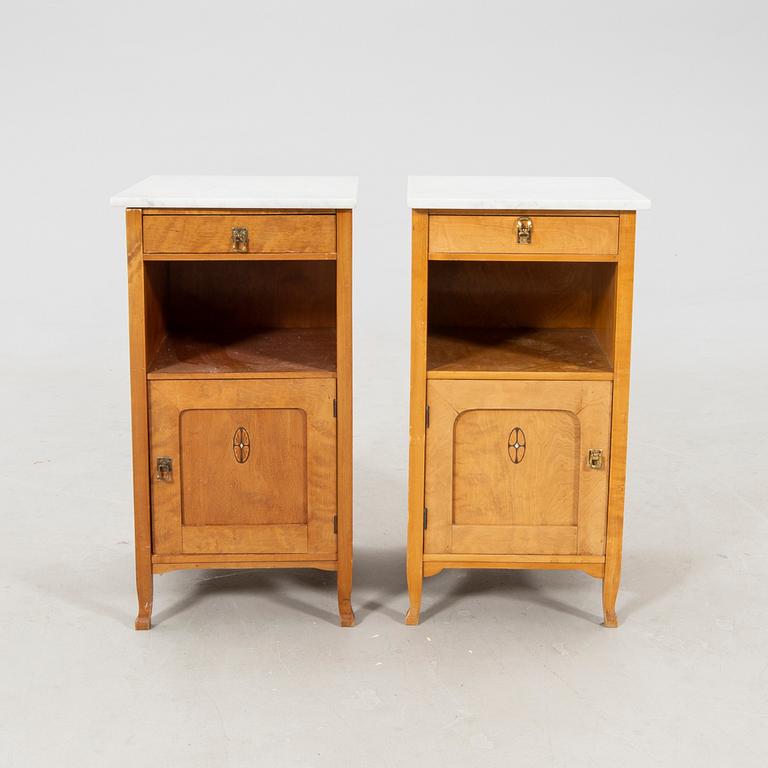 Bedside Tables, 1 pair, early 20th century.