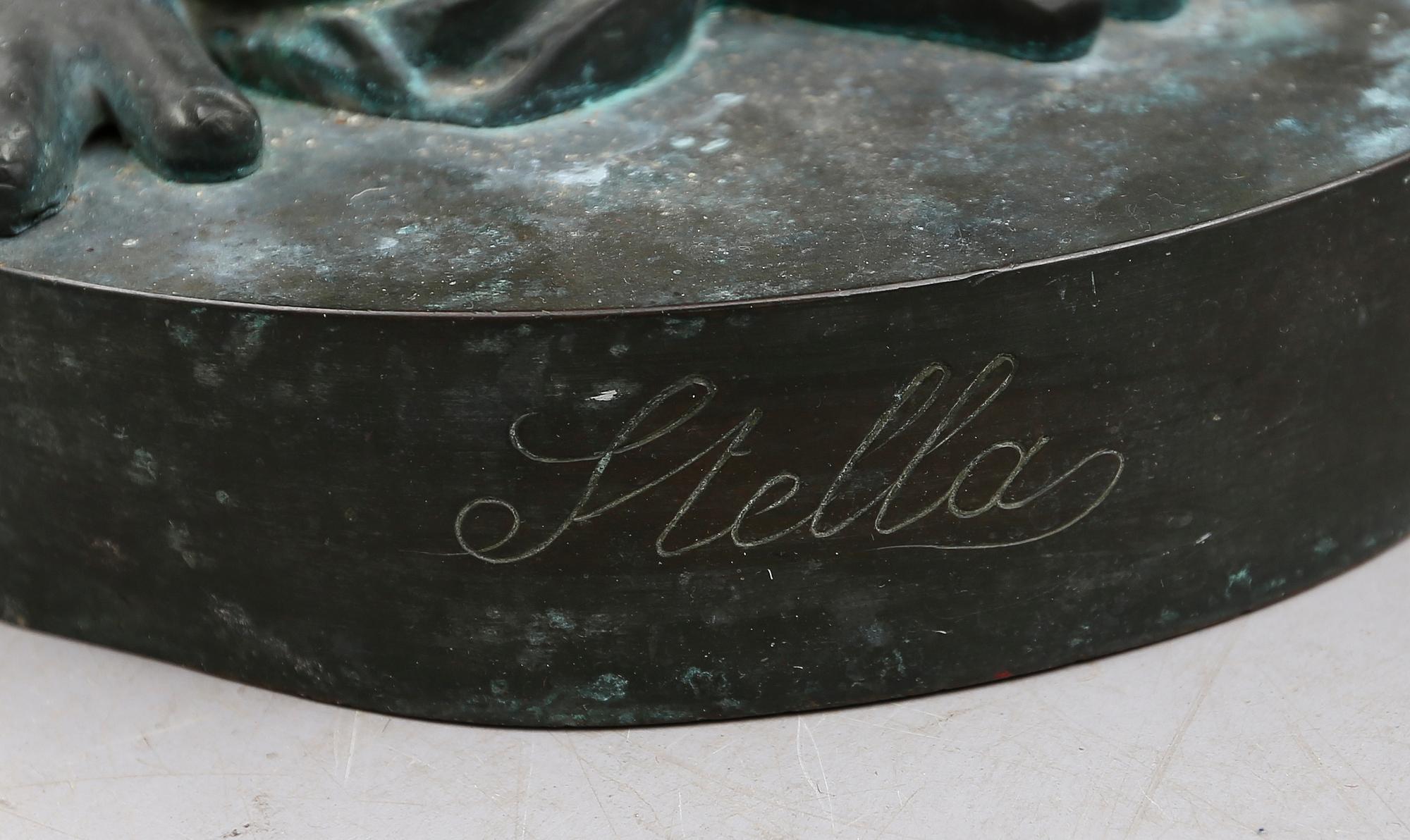 SKULPTUR, brons, "Stella", omkring år 1900.