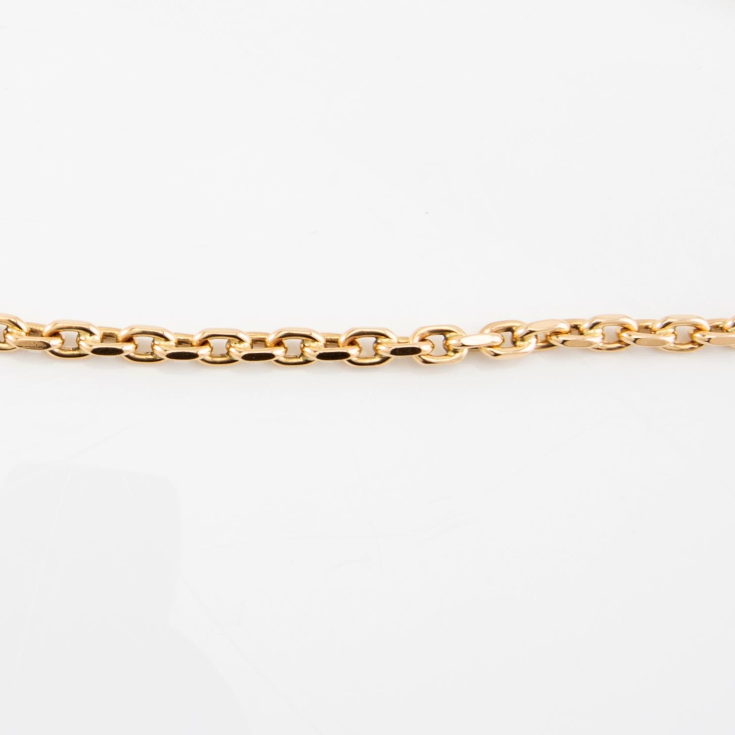 Halsband och armband, ankarlänk 18K guld.