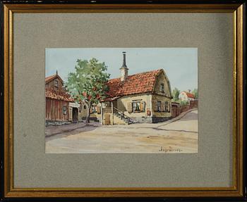 AKVARELLER, 6 st, bl a August Olsson, 1900-talets första hälft.