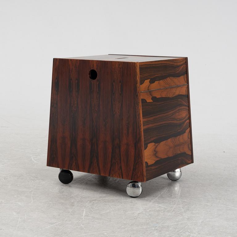 Rolf Hesland, a rosewood-veneered magazine rack/minibar from Bruksbo, Norway, 1960's.