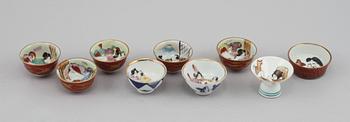 KOPPAR, 9 st, porslin, Japan, 1900-tal.
