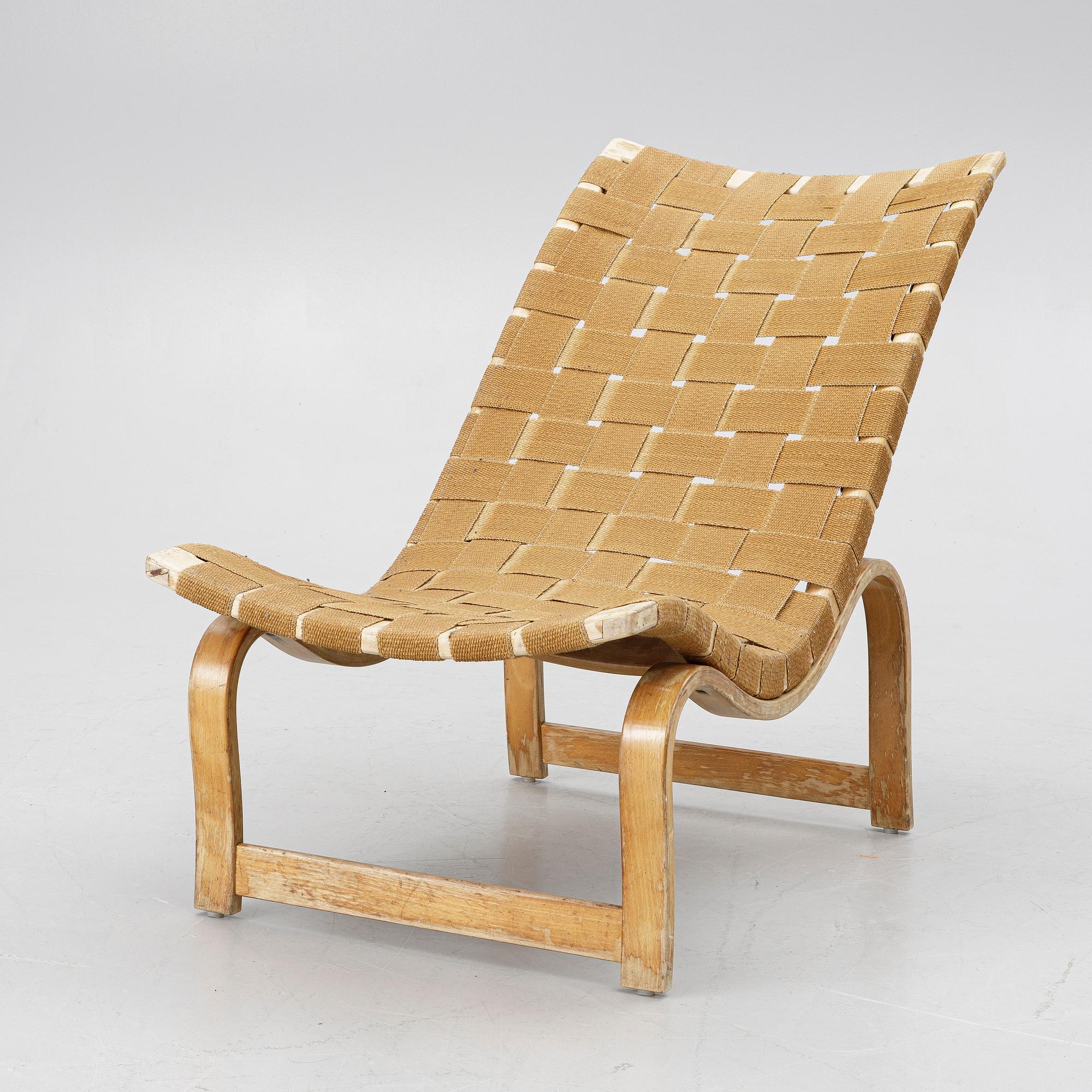 Bruno Mathsson, fåtölj, "Vilstol mod. 36", Firma Karl Mathsson, Värnamo, 1938.