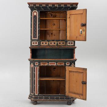 Skänkskåp, allmoge, Järvsö, Hälsingland, märkt 1817.