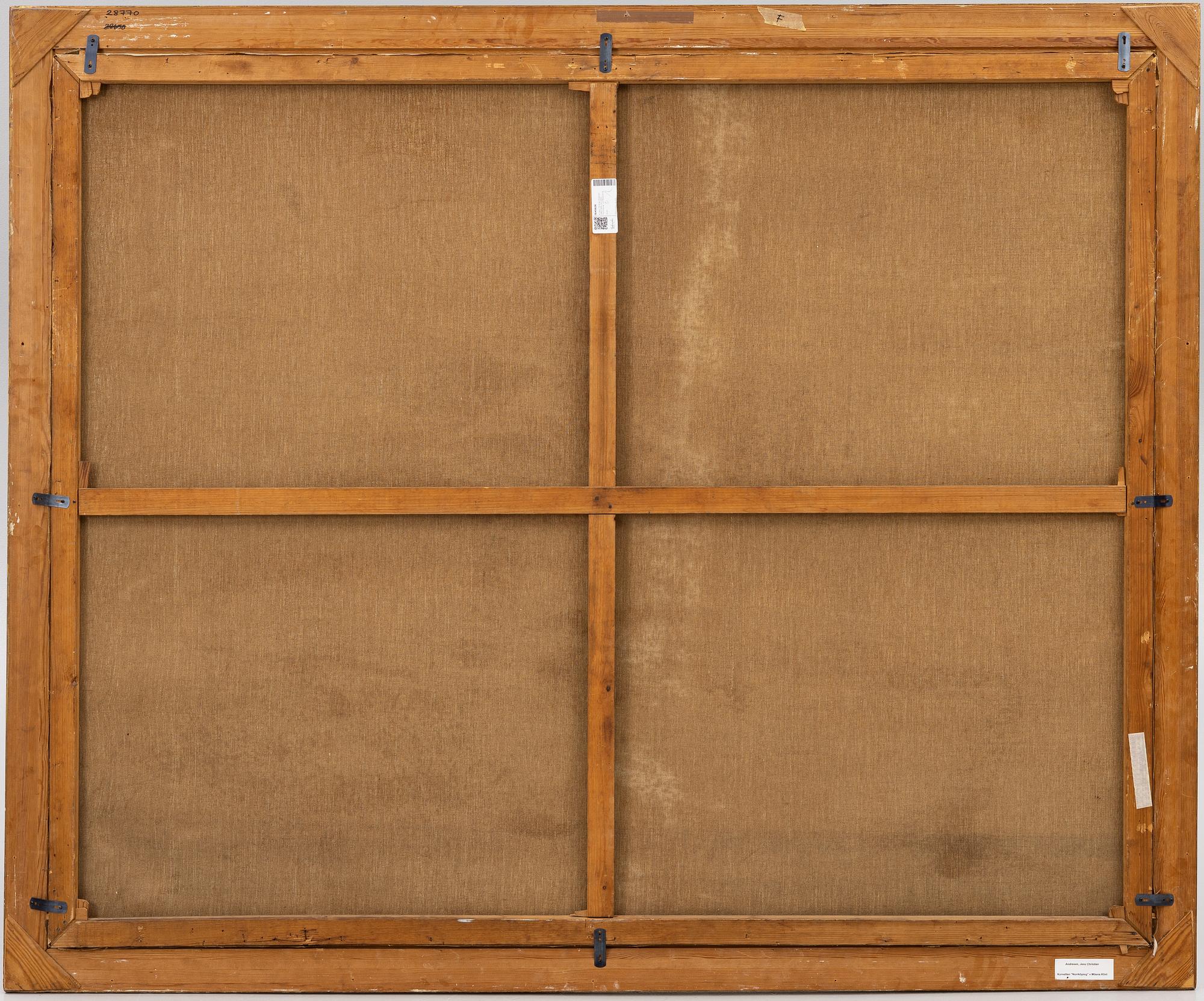 Jens Christian Andresen, The corvette "Norrköping" at Möns Klint.