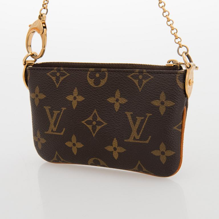 Louis Vuitton, Monogram canvas 'Mini pochette' and cardholder.