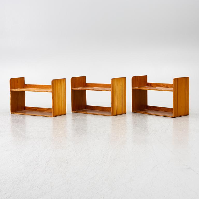 Børge Mogensen, Wall-mounted shelves, 3 pieces, probably Karl Andersson & Söner, second half of the 20th century.