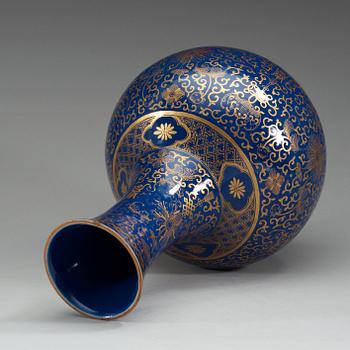 A powder blue vase, China, 20th Century.