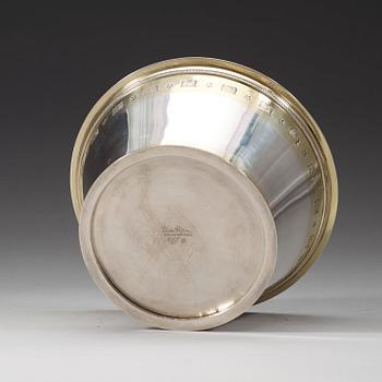 A Wiwen Nilsson sterling 'Byzantine' bowl, Lund Sweden 1960.