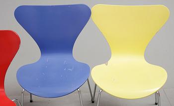 STOLAR, 6 st, "Sjuan", Arne Jacobsen, Fritz Hansen, 1997.