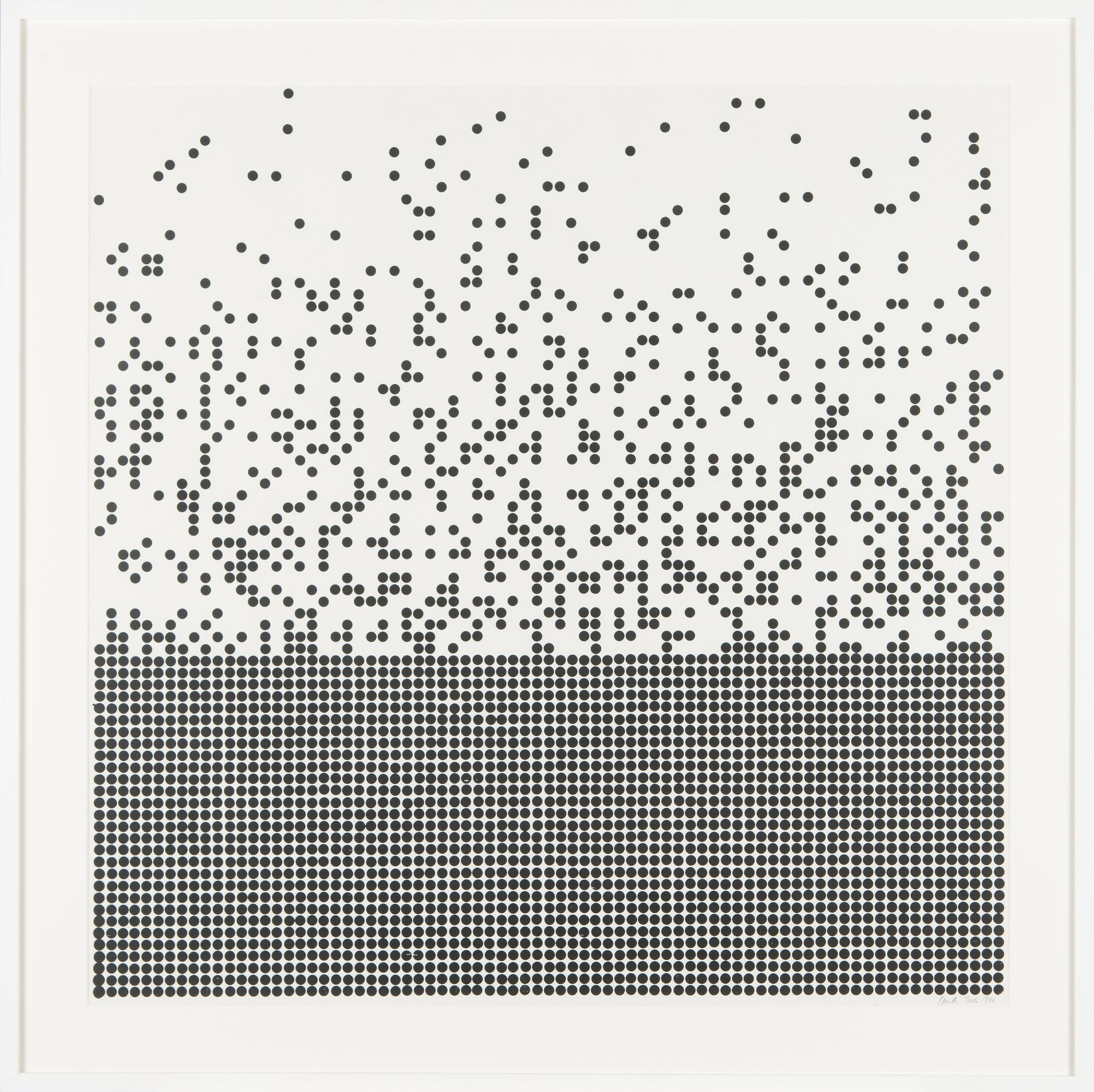 Pentti Tulla, serigrafia, signeerattu ja päivätty 1986.