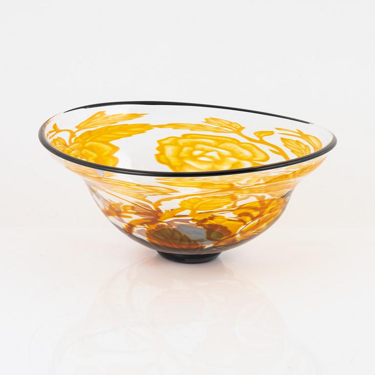 Eva Englund, a graal glass bowl, Orrefors, Sweden, 1980.