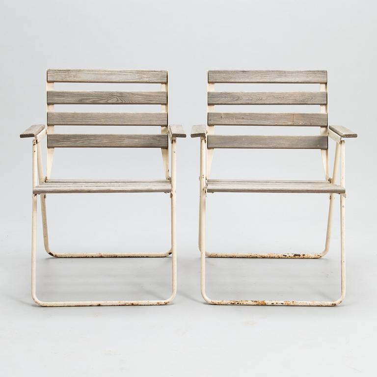 TRÄDGÅRDSMÖBLEMANG, 5 delar. 1960/70-tal.