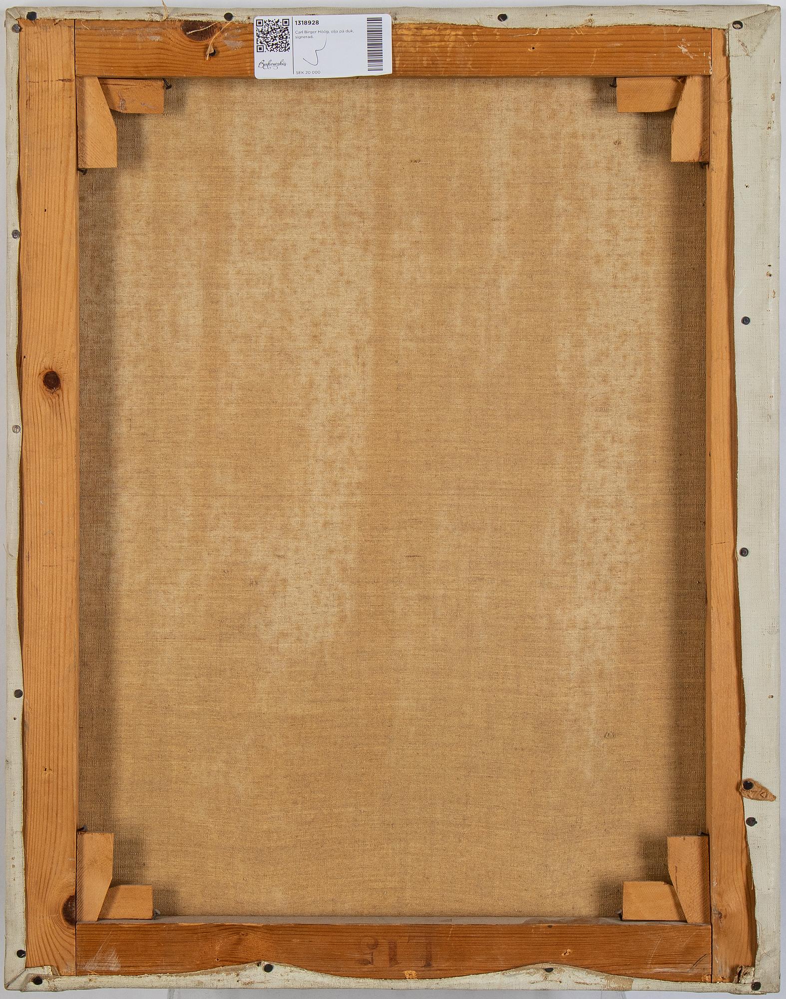 Carl Birger Höög, olja på duk, signerad.