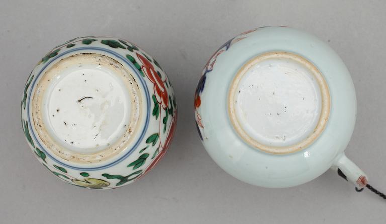 BOJAN sat KANNA, porslin, Kina, kangxi, transition (1620-1722).
