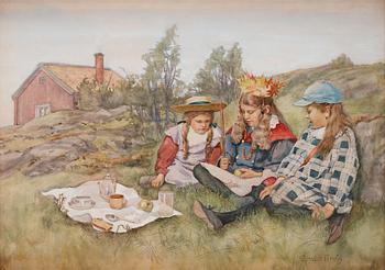 707. Gerda Tirén, Picknick i det gröna.