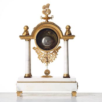 A late Gustavian late 18th century mantel clock.