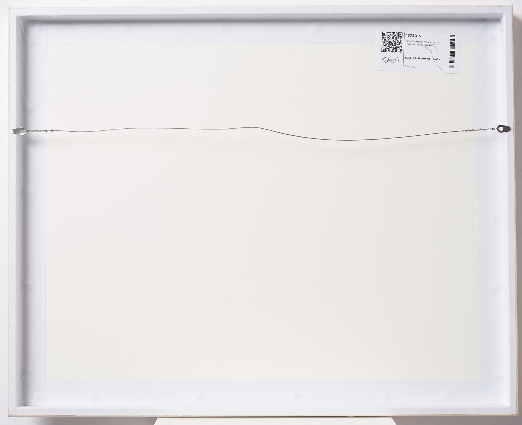 Olle Baertling, silkscreen in colours, 1949-68, signed 3/300.