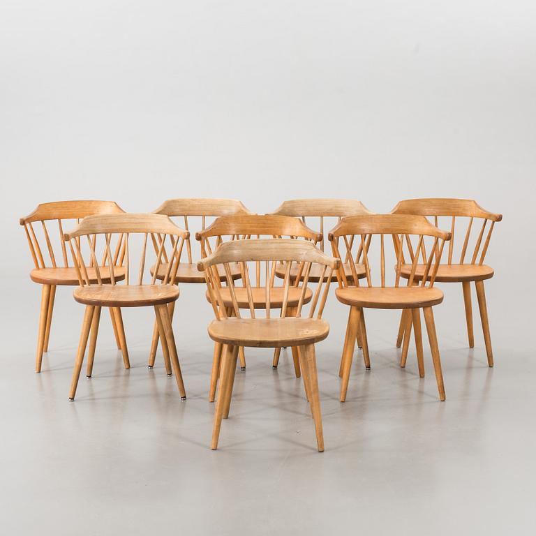 A SET OF EIGHT "SMÅLAND" CHAIRS DESIGNED BY YNGVE EKSTRÖM.
