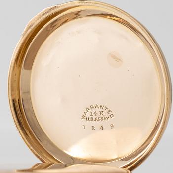 Elgin, pocket watch, hunter, 54 mm.