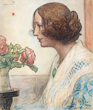 Carl Larsson, "Anna-Stina (fru Alkman f. Rydell)" [Anna-Stina, Mrs. Alkman, née Rydell].