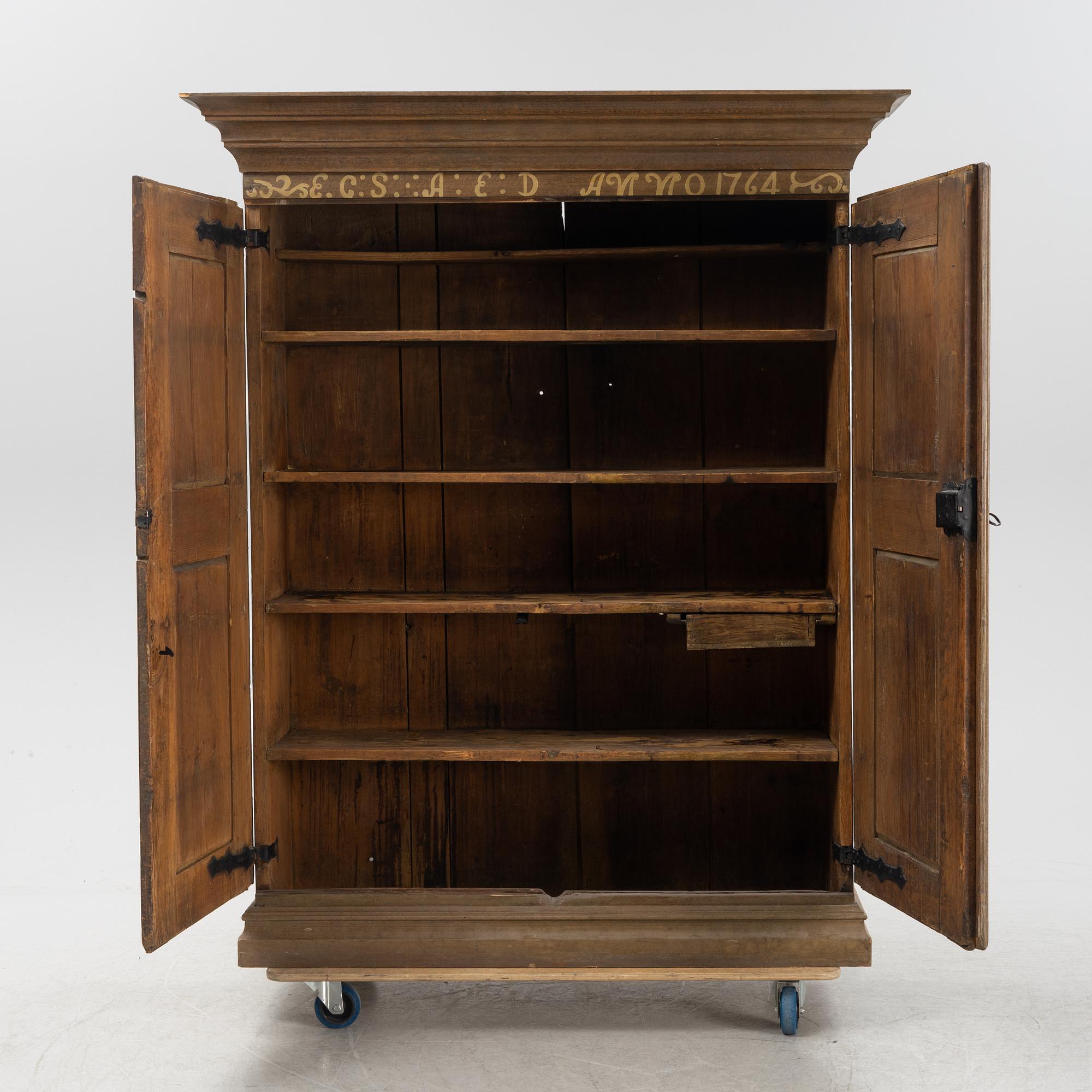 A painted 18th century cabinet.