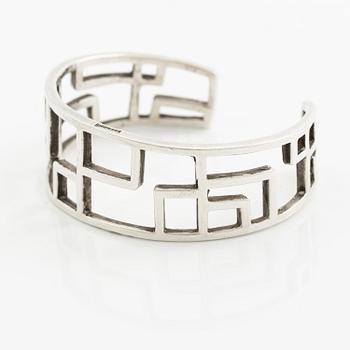 Claës E. Giertta, a ring and a bangle, silver, Stockholm 1961 and 1965.