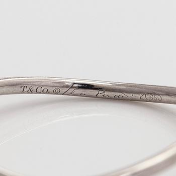 Tiffany & Co, Elsa Peretti, ring, "Wave", platina med briljantslipad diamant.