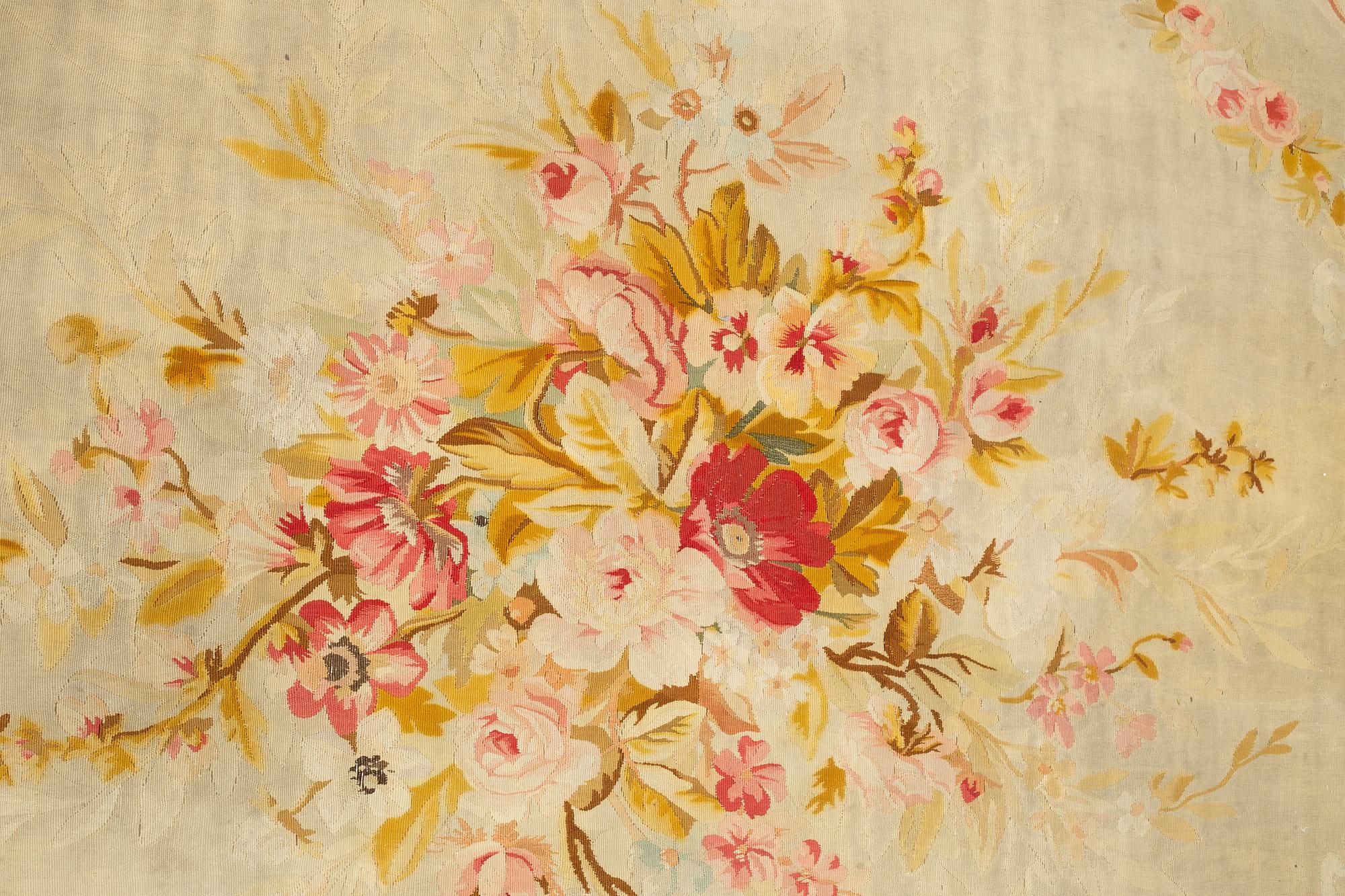 A carpet, tapestry weave, ca 625 x 431,5 cm, Aubusson the middle of the 19th century - around 1900, France.