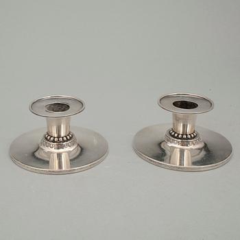 LJUSSTAKAR, ett par, silver, Borgila, Stockholm 1939. Tot ca 180 gram.