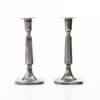 Three pairs of silver candlesticks, Ceson and CG Hallberg, second half of the 20th century.