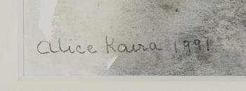 ALICE KAIRA, akvarell, signerad och daterad 1991.