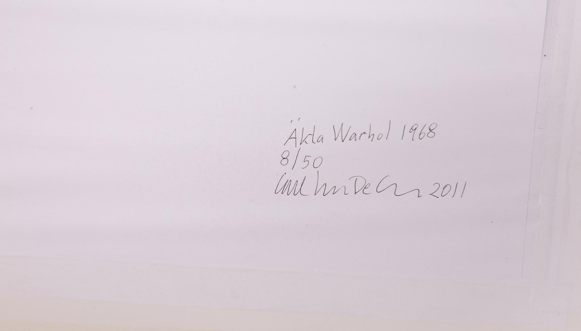 Carl Johan De Geer, "Äkta Warhol 1968".