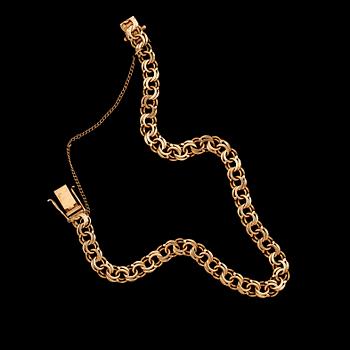 ARMBAND, 18 k guld, bismarcklänk, vikt ca 11 g.