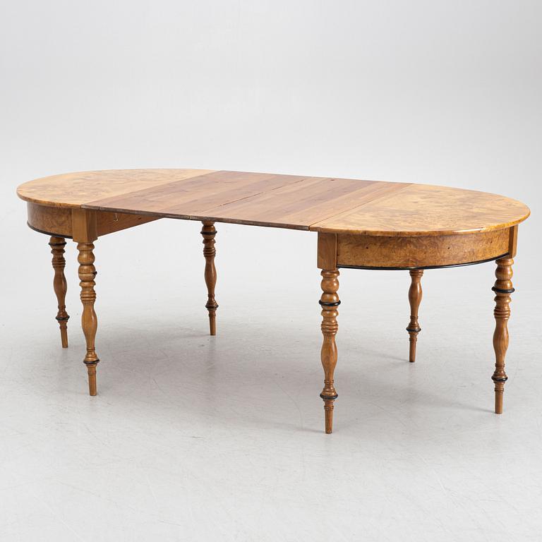 Table, demi-lune model, two parts, first half of the 20th century.