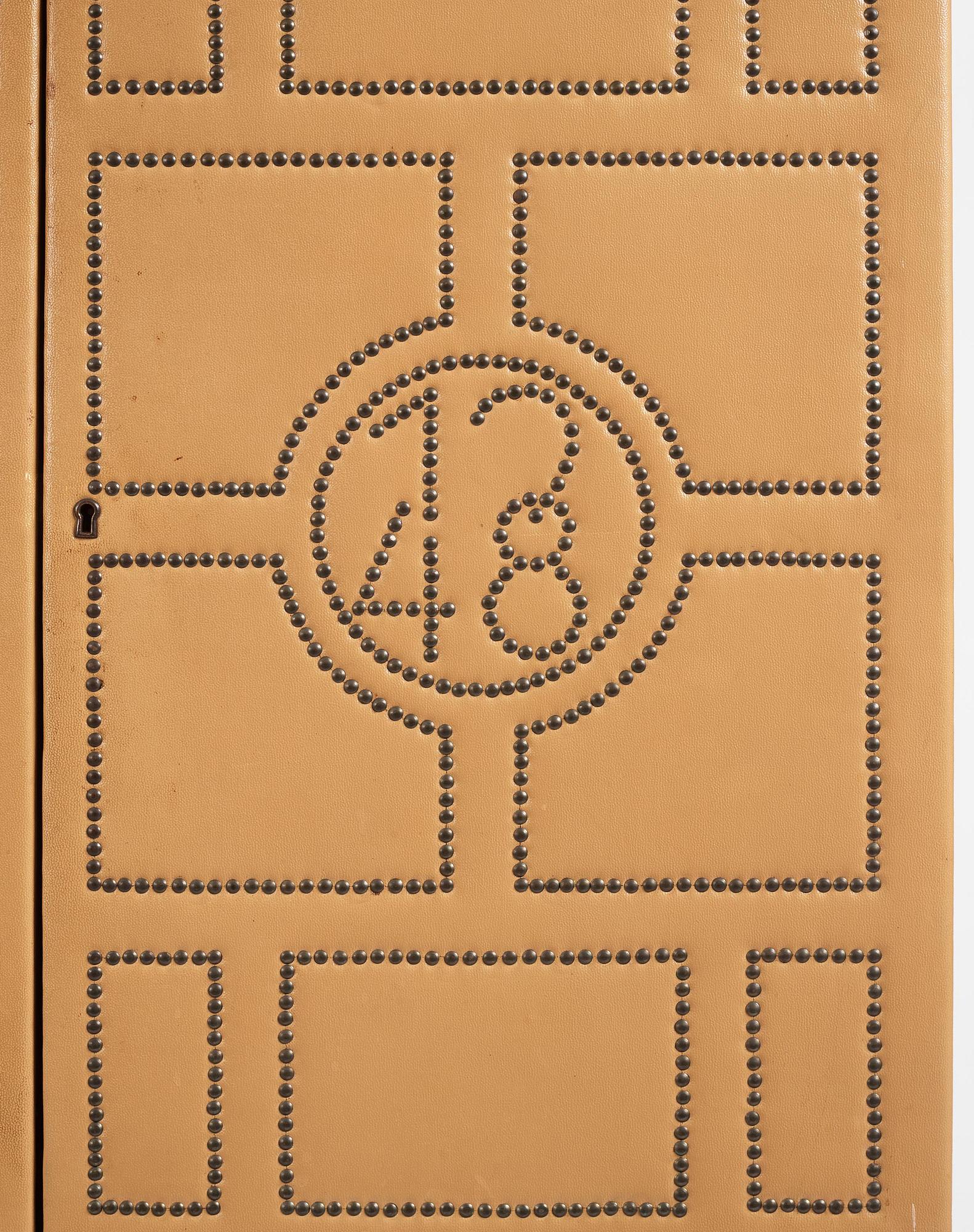 Otto Schulz, a Swedish Modern oak and faux leather bar cabinet, Boet, Gothenburg, 1948.
