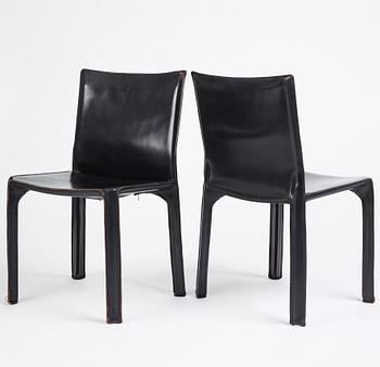 Mario Bellini, a set of  6 chairs, model "412, CAB", Cassina, Italy post 1977.