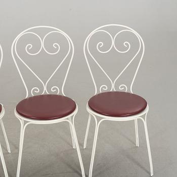 A SET OF FOUR GARDEN CHAIRS FROM BYARUMS BRUK.