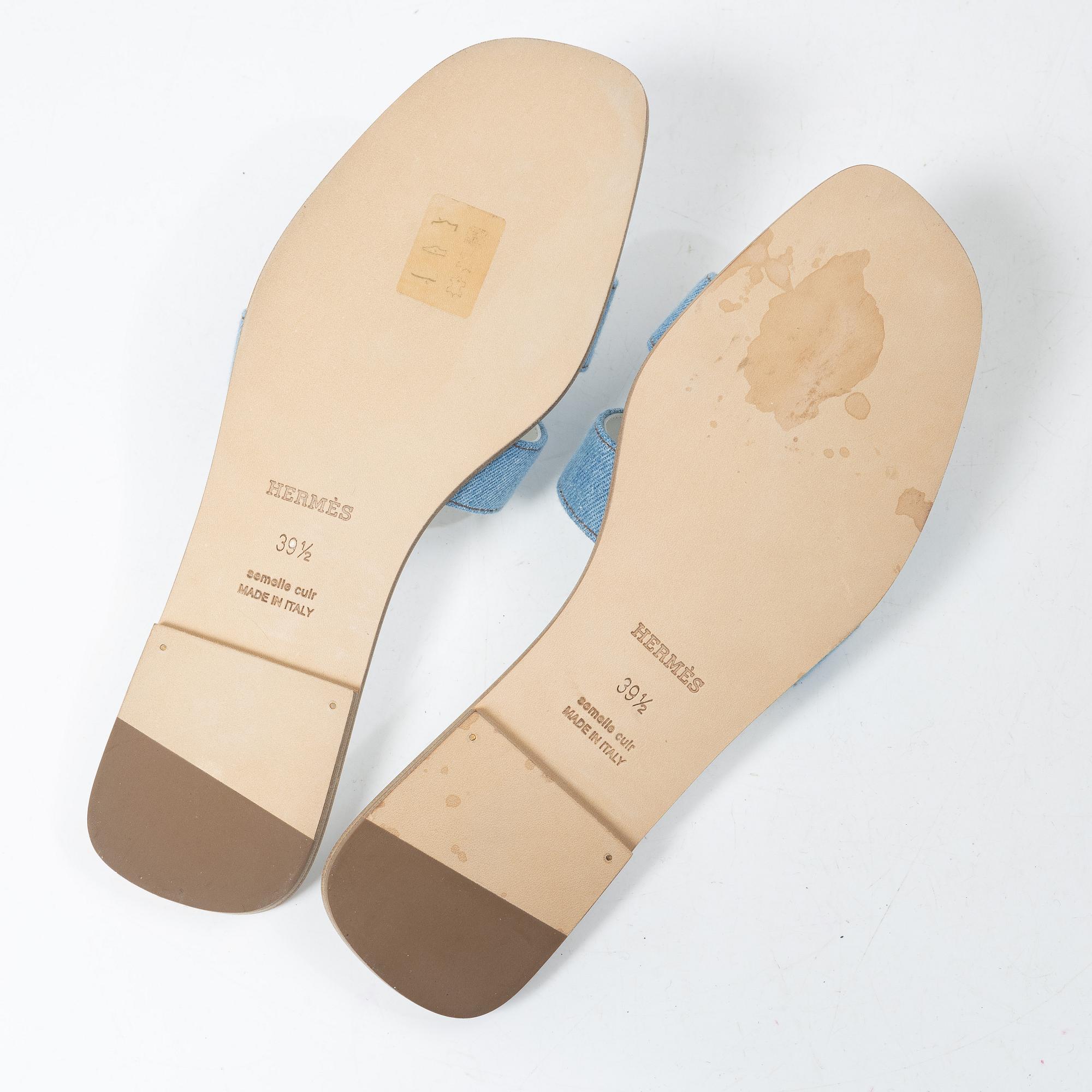 Hermès, Sandals, "Oran, Le Jean", size 39 1/2.